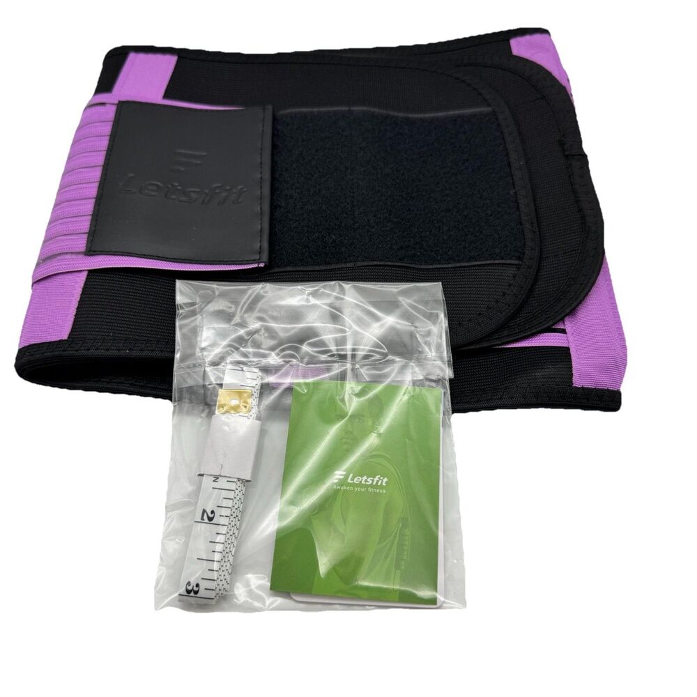 Letsfit Adjustable Waist Trainer Women Body Shaper Fitness‎ Belt Purple Size L